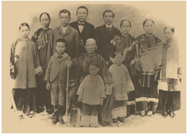 1901年，孙中山与家人在檀香山合影 height=